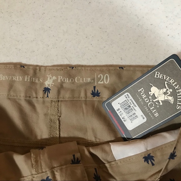 🍀 Beverly Hills Polo Club Boy’s belted shorts 20 - Picture 3 of 4